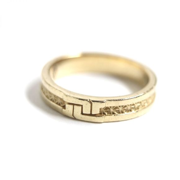 LuxUness AVALANCHE 10K Gold Pair Ring Women's Metal Ring